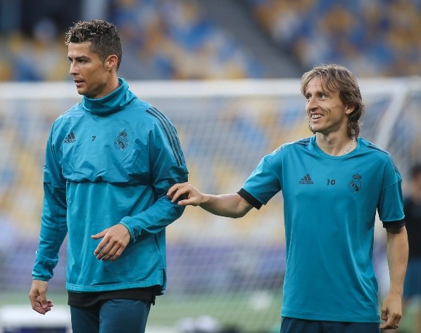 Cristiano Ronaldo junto a Luka Modric juntos en el Real Madrid (Getty Images)