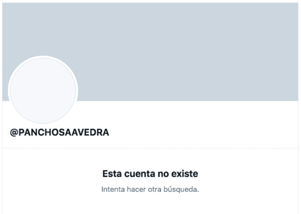 Pancho Saavedra ya no existe en Twitter.