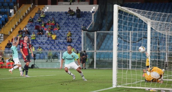 Alexis Sánchez fue el autor del segundo gol en el triunfo del Inter, que le da el subliderato de la Serie A. Foto: Getty Images