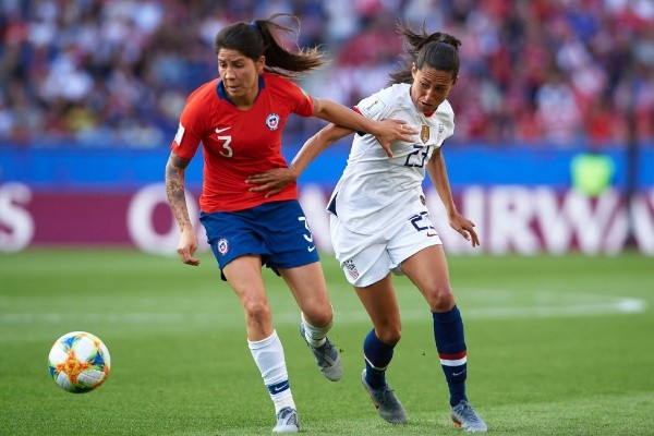 Carla Guerrero contra Estados Unidos en el Mundial.