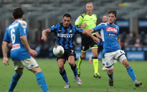 Alexis en Inter contra Napoli.