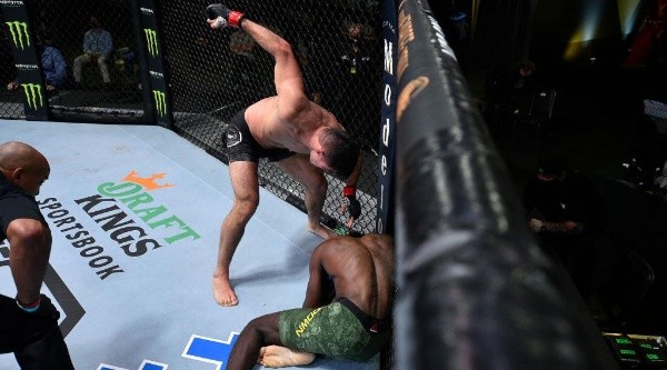 LAS VEGAS, NV - AUGUST 01: in their middleweight bout during the UFC Fight Night event at UFC APEX on August 1, 2020 in Las Vegas, Nevada. (Photo by Chris Unger/Zuffa LLC via Getty Images)-Not Released (NR) LAS VEGAS, NV - AUGUST 01: in their middleweight bout during the UFC Fight Night event at UFC APEX on August 1, 2020 in Las Vegas, Nevada. (Photo by Chris Unger/Zuffa LLC via Getty Images)-Not Released (NR)