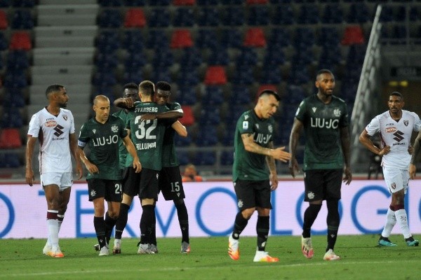 Medel en el Bologna-Torino.