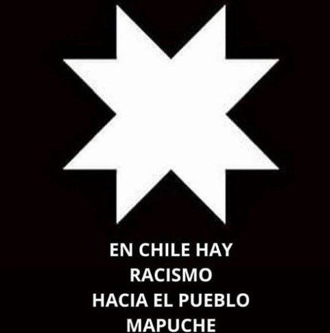 La imagen contra el racismo y en apoyo del pueblo mapuche que se ha viralizado en redes sociales.