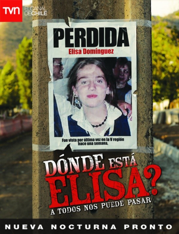 Afiche promocional original de &quot;¿Dónde está Elisa?&quot;.