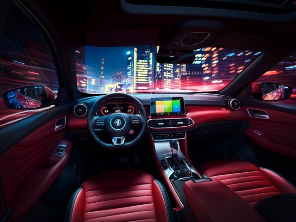 Es espacio interior del nuevo MG HS no sólo alcanza a los pasajeros, sino también al conductor, con butacas deportivas versión Trophy.