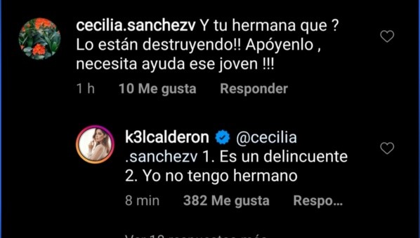 La dura postura de Kel frente a la situación de su hermano Nano Calderón.