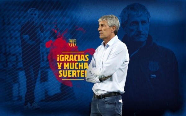 Quique Setién fue oficialmente despedido este lunes de Barcelona