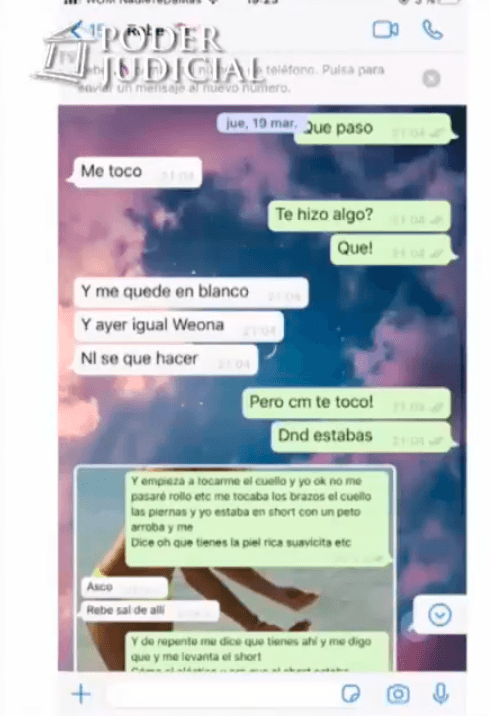 Whatsapp de la pareja de Nano Calderón.