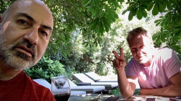 Eduardo Cabezas junto a Martín Cárcamo.