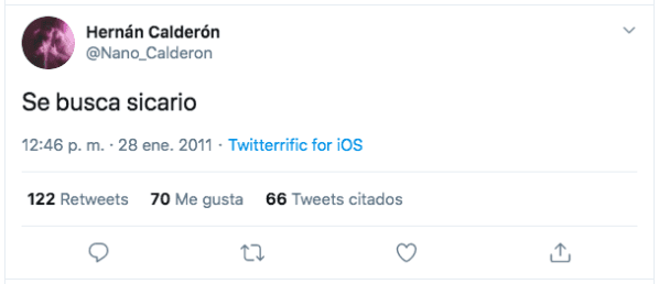 Los tuits de Nano Calderón.(1)