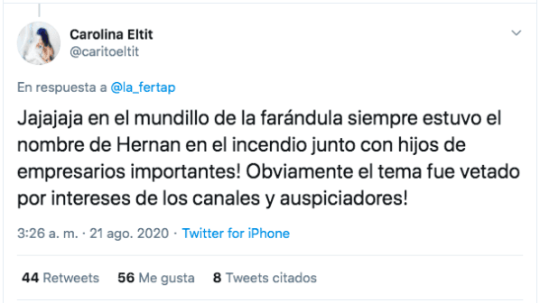 Los tuits de Carolina Eltit sobre Nano Calderón.(2)