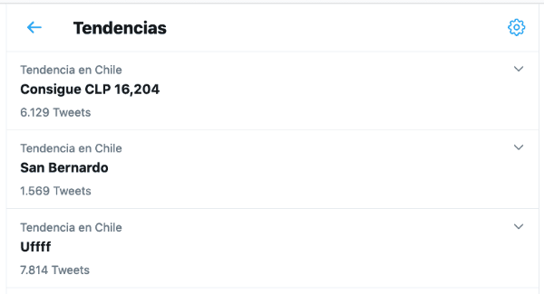 “Consigue CLP 16,204” se convirtió rápidamente en TT.