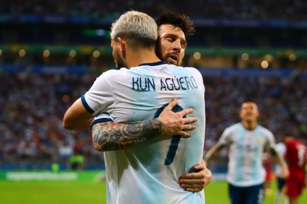 Kun Agüero y Lionel Messi