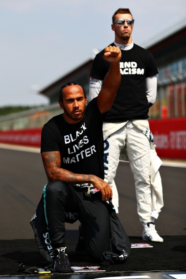 Lewis Hamilton ha sido activo durante le movimiento Black Lives Matter. | Foto: Getty Images
