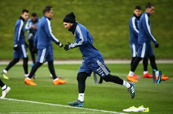 Lionel Messi ya entrenó en las canchas de Manchester City en la preparación para el Mundial de Rusia 2018 - Getty