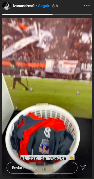 Iván Morales celebró su regreso al Monumental. Foto: Instagram