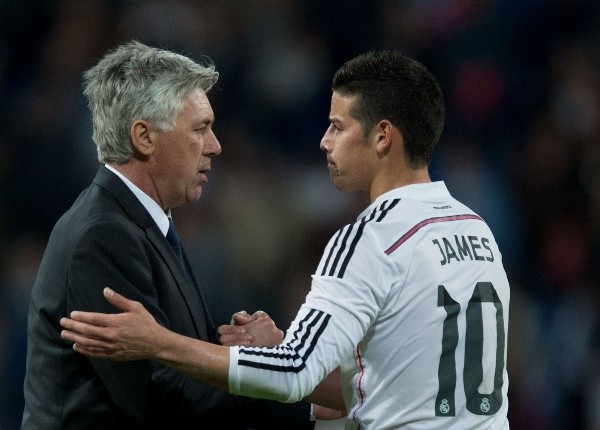 Carlo Ancelotti llevó a James Rodríguez en el Real Madrid, Bayern Múnich y ahora en el Everton