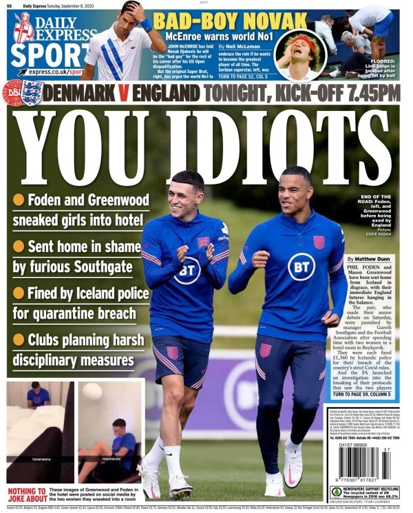 Greenwood y Foden protagonizan escándalo en Inglaterra Greenwood y Foden protagonizan escándalo en Inglaterra