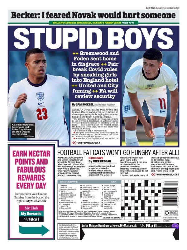 Greenwood y Foden protagonizan escándalo en Inglaterra Greenwood y Foden protagonizan escándalo en Inglaterra