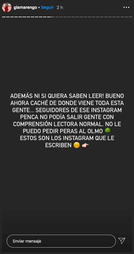 El mensaje de Gianella Marengo cuando descubrió cómo había llegado la gente a criticarla.