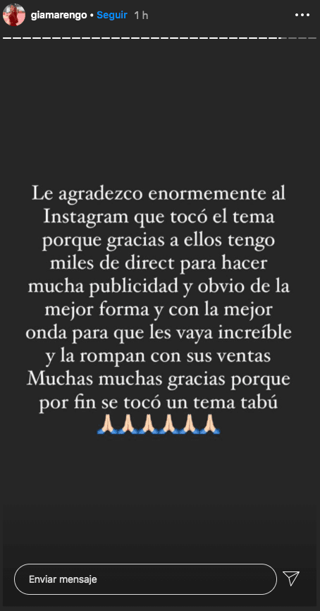 Gianella Marengo igualmente sacó provecho de la polémica.