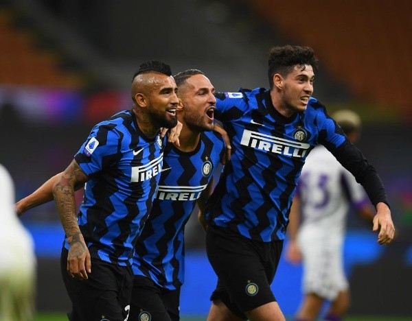 Arturo Vidal celebrando en Inter de Milán - Getty