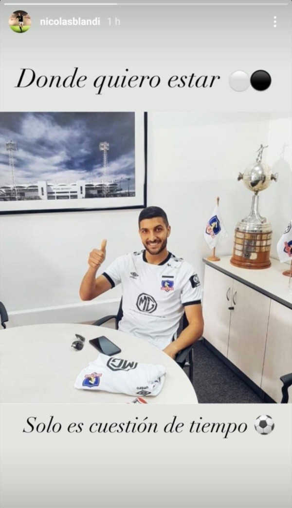 Nicolás Blandi descartó estar buscando su salida de Colo Colo.
