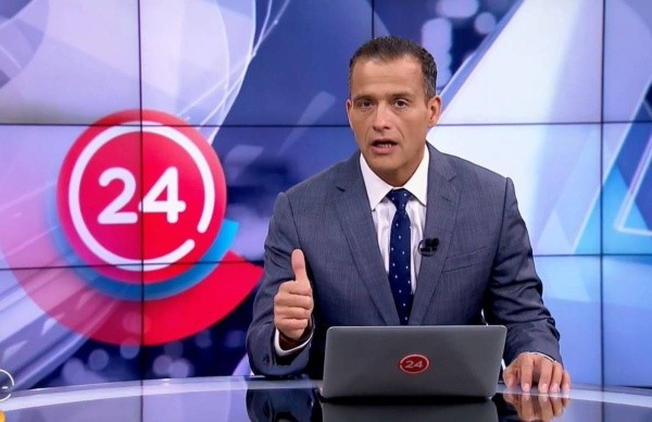 Iván Núñez en el noticiero central de TVN.