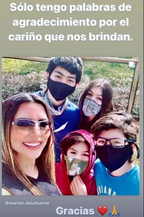 Marlene de la Fuente y sus hijos | Foto: @marlen.delafuente