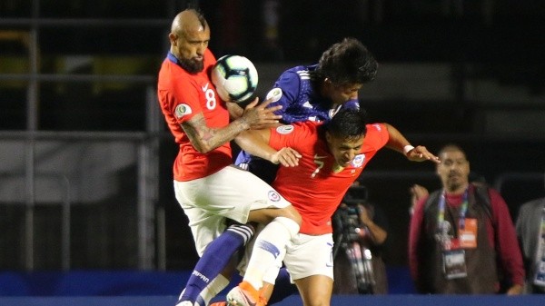 Arturo Vidal y Alexis Sánchez con la selección chilena