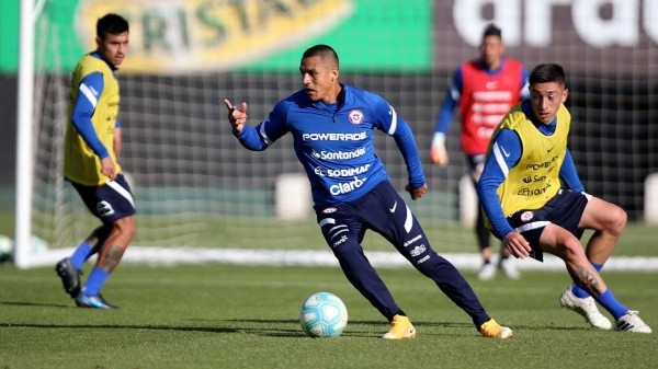Alexis Sánchez con la selección chilena