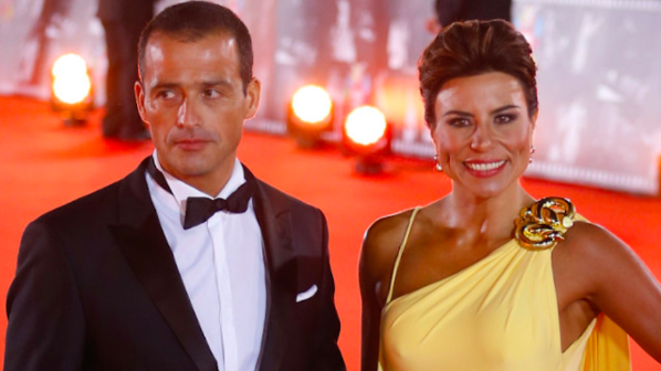 Ivan Núñez junto a Marlene de la Fuente en una Gala de Viña.
