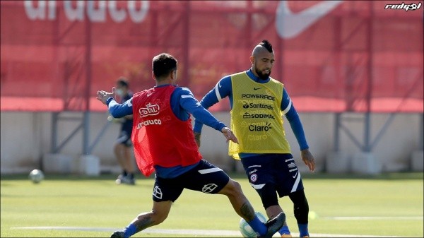 Entrenamiento de la selección chilena para las Eliminatorias Qatar 2022