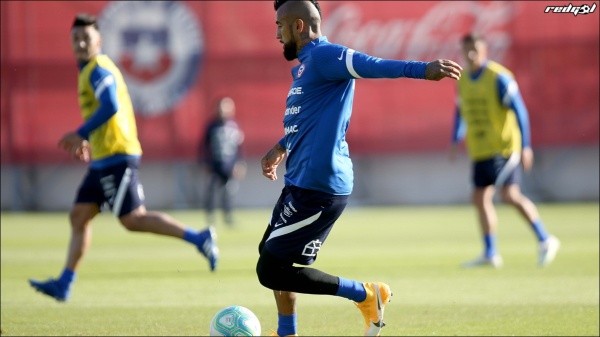 Entrenamiento de la selección chilena para las Eliminatorias Qatar 2022