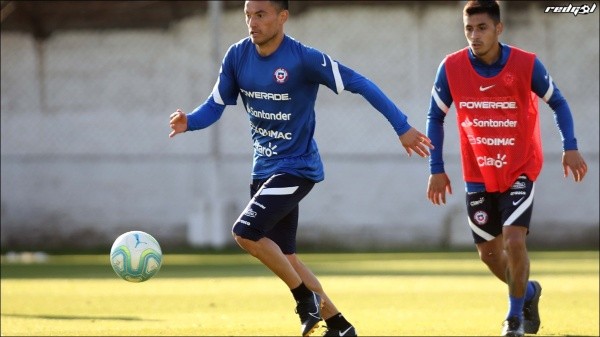 Entrenamiento de la selección chilena para las Eliminatorias Qatar 2022