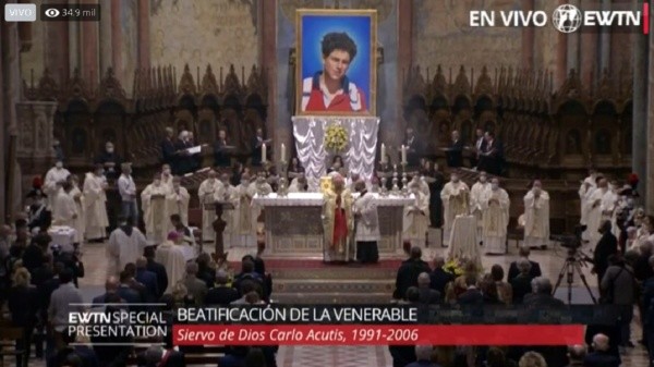 Beatificación Carlo Acutis | Foto: Captura de EWTN