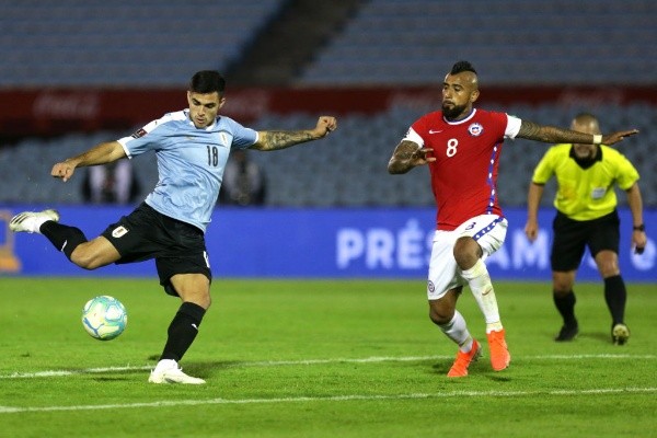 Arturo Vidal fue figura en la Roja ante Uruguay - Getty