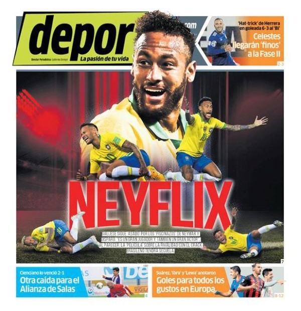 Depor tituló con &quot;Neyflix&quot; la revancha que espera la selección peruana ante el crack del PSG.