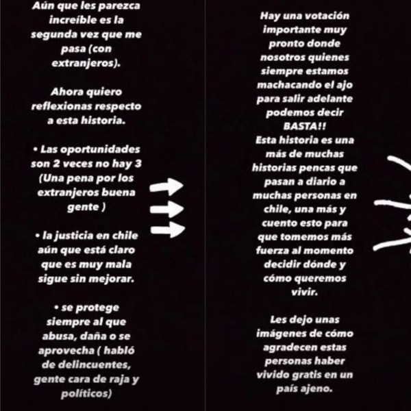 Chapu denuncia mala experiencia 