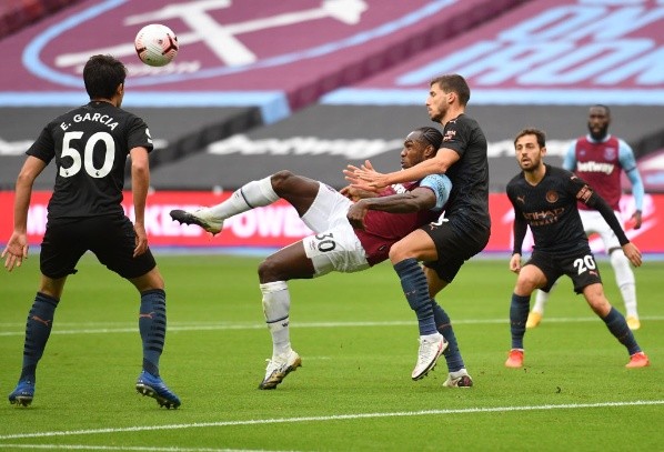 Antonio se puso con un golazo en el empate del West Ham ante el Manchester City. Foto: Getty Images