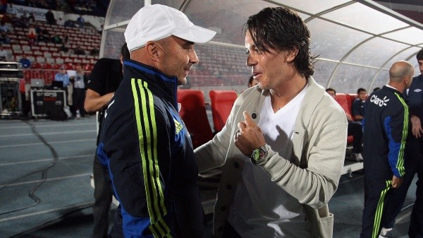 Marcelo Gallardo y Jorge Sampaoli