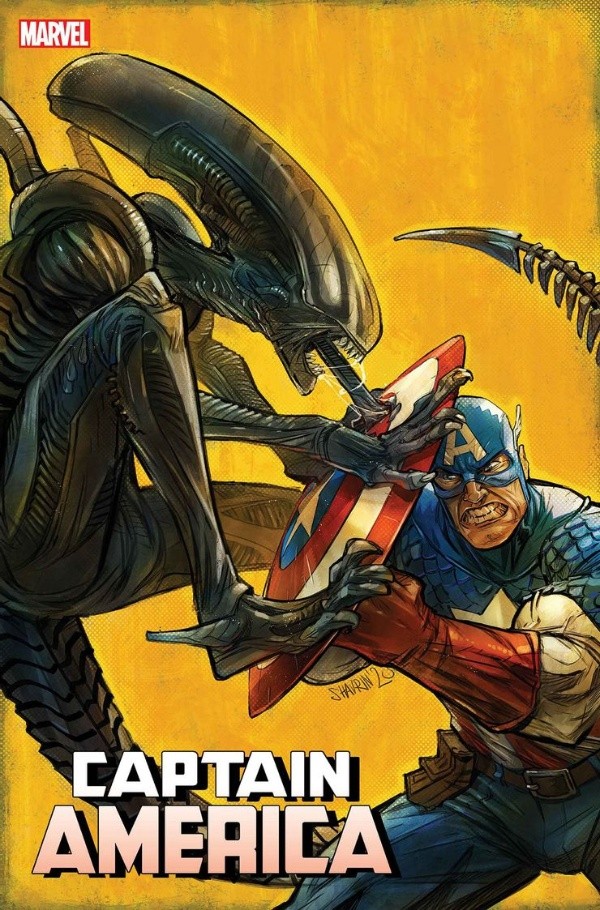 Captain America #27 — Marvel vs. Alien por Ivan Shavrin