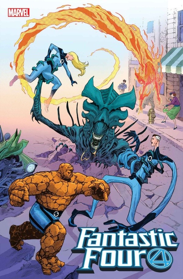 Fantastic Four #28 — Marvel vs. Alien por Joshua Cassara