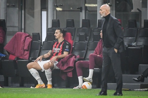 Zlatan tras ser reemplazado por Pioli en el AC Milan.