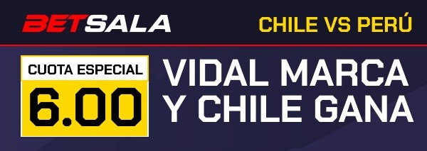 ¿Crees que Arturo Vidal marca un gol ante Perú? Juega con Betsala en el Clásico del Pacífico. | Foto: Betsala.