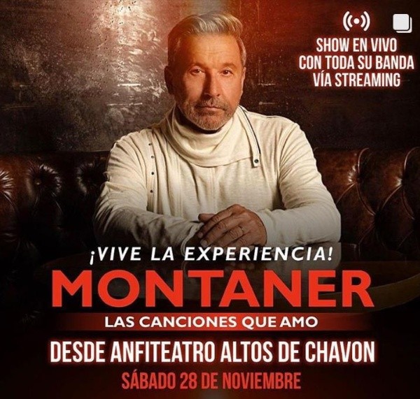 El afiche promocional para el show virtual de Ricardo Montaner.