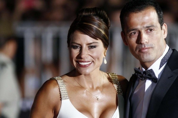 Iván Núñez junto a su ex esposa Marlene de la Fuente, en una Gala de Viña.
