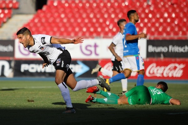 La última vez que Colo Colo enfrentó a Audax Italiano, cayó por 2-1 en el Estadio Nacional. El gol del cacique lo marcó Nicolás Blandi. Foto: Agencia Uno