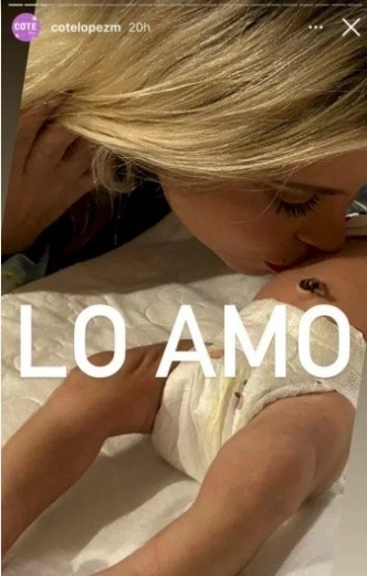 Cote López no es la madre de Diego, pero lo quiere como si lo fuera y comparte la alegría del primer nieto de Luis. Foto: Instagram